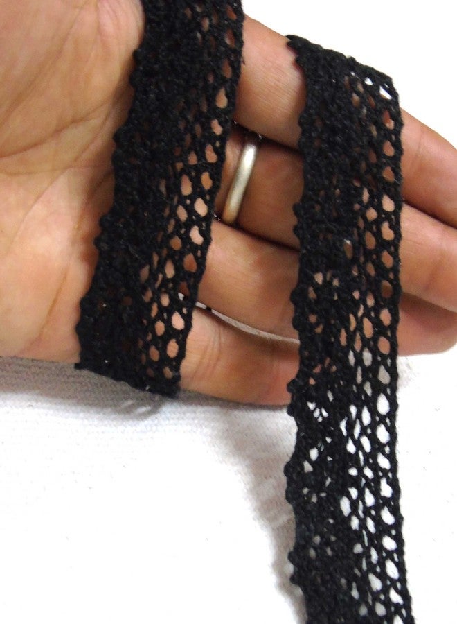Strala Black Color (Kali) Laces for Dresses, Sarees, Lehenga, Suits, Bags, Decorations, Borders, Crafts and Home Décor,Blouse (9mtr) Design-381 - Image 1